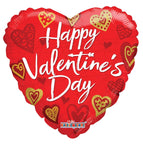 Convergram Mylar & Foil Happy Valentine's Day Hearts Arrows Holographic 18″ Balloon
