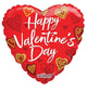 Happy Valentine's Day Hearts Arrows Holographic 18″ Balloon