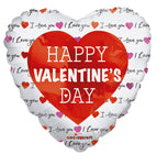 Convergram Mylar & Foil Happy Valentine's Day I Love You Heart 18″ Balloon