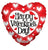 Convergram Mylar & Foil Happy Valentine's Day Many Hearts 18″ Balloon