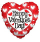 Feliz Día de San Valentín Muchos Corazones Globo 18″