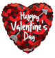 Feliz Día de San Valentín Muchos Corazones Globo 18″