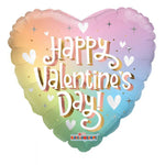 Convergram Mylar & Foil Happy Valentine's Day Pastel Ombre Heart 36″ Balloon