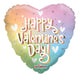 Happy Valentine's Day Pastel Ombre Heart 36″ Balloon
