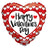 Convergram Mylar & Foil Happy Valentine's Day Red White Hearts 18″ Balloon