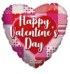 Convergram Mylar & Foil Happy Valentine's Day Retro Heart 18″ Balloon