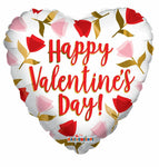 Convergram Mylar & Foil Happy Valentine's Day Roses 18″ Balloon