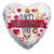 Convergram Mylar & Foil Happy Valentine's Day XOXO Red Gold Heart 18″ Balloon