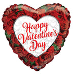 Convergram Mylar & Foil Happy Valentines Day Roses 18″ Balloon