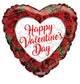 Feliz Día de San Valentín Rosas Globo 18″