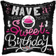 Have a Sweet Birthday Cupcake On Black 18″ Balloon