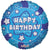 Convergram Mylar & Foil Holographic Blue Happy Birthday 18″ Balloon