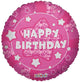 Holographic Pink Happy Birthday 18″ Balloon