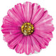 Globo de 18″ con flor de margarita y diamantes de imitación rosa fuerte