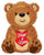 Convergram Mylar & Foil Hugs & Kisses Bear 36″ Balloon