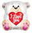 Convergram Mylar & Foil I Love You Adorable Polar Bear 18″ Balloon
