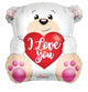 I Love You Adorable Polar Bear 18″ Balloon