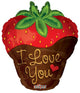 I Love You Chocolate Dipped Strawberry 18″ Balloon