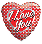 Convergram Mylar & Foil I Love You Classic Hearts 18″ Balloon