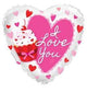 I Love You Cupcake 18″ Gellibean Balloon