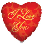 Convergram Mylar & Foil I Love You Gold 18″ Balloon