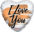 Convergram Mylar & Foil I Love You Gold Brush 18″ Balloon