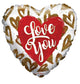 I Love You Golden Hearts Holographic 18″ Balloon