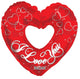 I Love You Heart 36″ Foil Balloon