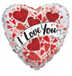 I Love You Holographic Hearts 18″ Balloon