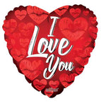 Convergram Mylar & Foil I Love You Kisses Heart 18″ Balloon
