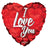 Convergram Mylar & Foil I Love You Kisses Heart 18″ Balloon