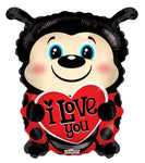 Convergram Mylar & Foil I Love You Lady Bug Shape 18″ Balloon