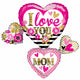 I Love You Mom Many Hearts 36″ Balloon