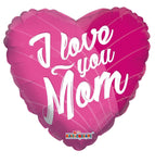 Convergram Mylar & Foil I Love You Mom Pink 18″ Balloon