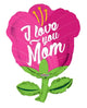 Globo GelliBean de 28″ con forma de tulipán I Love You Mom