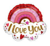Convergram Mylar & Foil I Love You Ombre Rainbow 18″ Balloon