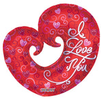 Convergram Mylar & Foil I Love You Open Heart 36″ Balloon