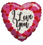 Convergram Mylar & Foil I Love You Pink & Red Roses 18″ Balloon