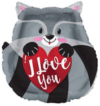 Convergram Mylar & Foil I Love You Raccoon 18″ Balloon