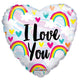 I Love You Rainbow & Hearts 18″ Balloon