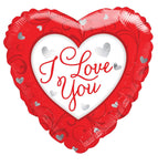 Convergram Mylar & Foil I Love You Red and White 18″ Balloon
