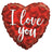Convergram Mylar & Foil I Love You Red Heart Kisses 18″ Balloon