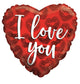 I Love You Red Heart Kisses 18″ Balloon