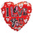 Convergram Mylar & Foil I Love You Red Heart Whimsical 18″ Balloon