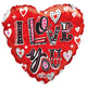 I Love You Red Heart Whimsical 18″ Balloon