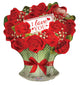 I Love You Red Roses in a Vase 18″ Balloon