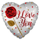 I Love You Rose Matte Heart 18″ Balloon