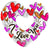 Convergram Mylar & Foil I Love You Trendy Hearts 36″ Balloon