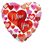 Convergram Mylar & Foil I Love You Two Big Hearts Foil Balloon 18″ Balloon