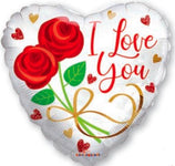 Convergram Mylar & Foil I Love You Two Roses 18″ Balloon